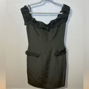 Fabian Molina Black Ruffle Cocktail Dress size 8 ( SKU 138)